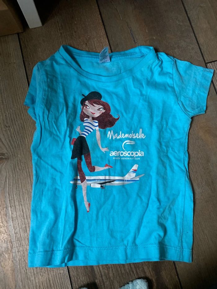 T-shirt bleu 2 ans avion