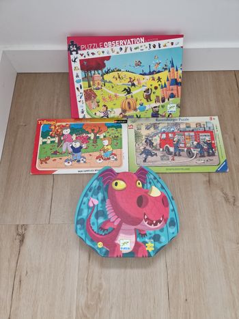 Lot 4 puzzles djeco et autres