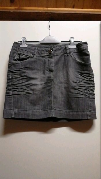 Jupe grise imitation jean