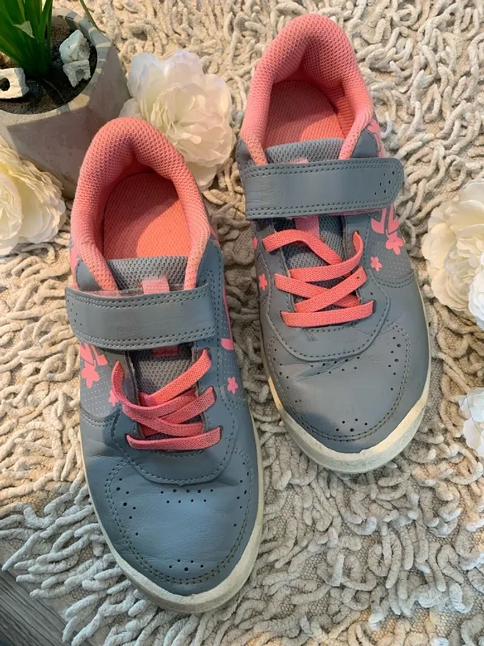 Baskets fille rose et grise légères - photo numéro 2