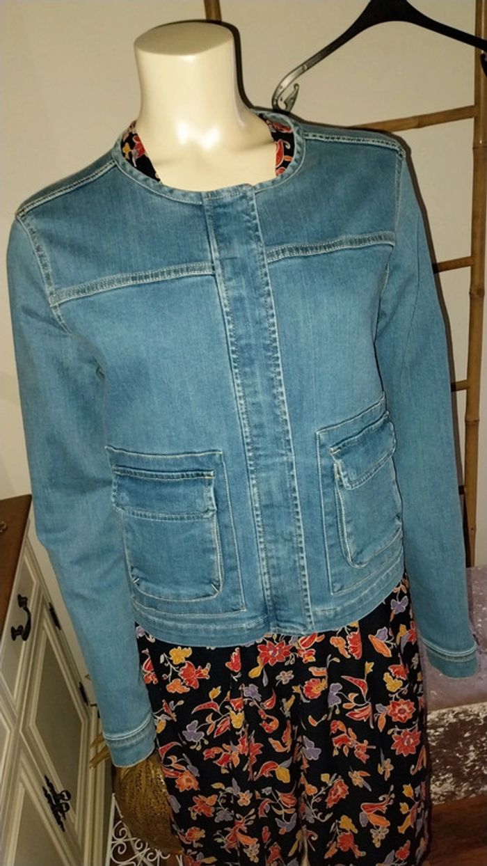 Veste/ blouson en jean/ denim original Promod état neuf Taille 38 - photo numéro 4