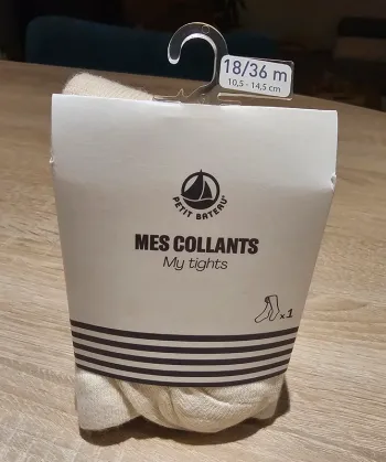 Collant Petit Bateau – Écru – T. 18-36 mois