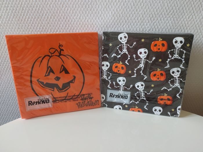 Lot de 2 paquets de serviettes en papier Halloween Renova neufs