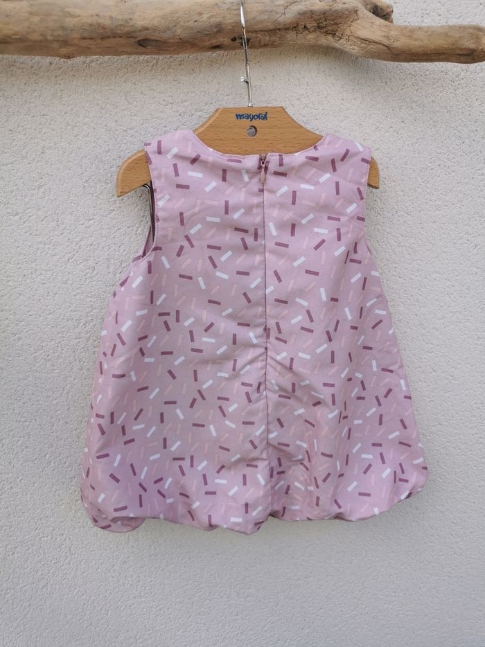 Robe bebe dans les tons parme et rose 18 mois neuve sans étiquette - photo numéro 3