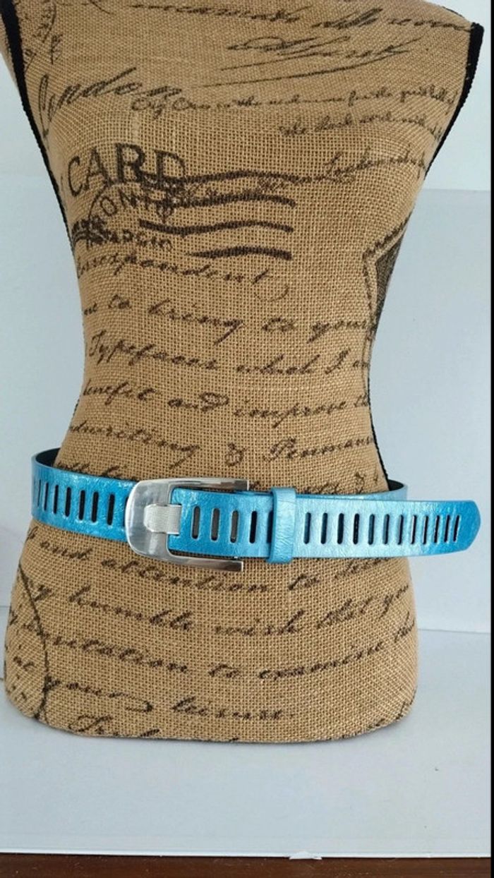 Ceinture deux nuances de bleu 85 cm - photo numéro 2