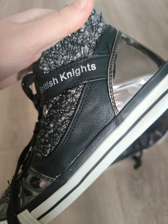 Baskets hautes rose brillant et noir british knights taille 40 - photo numéro 5