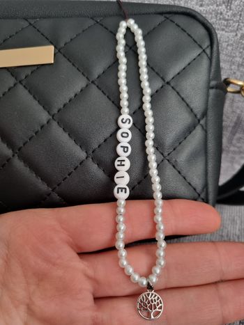 Lanière téléphone en perles tissées à la main – personnalisée