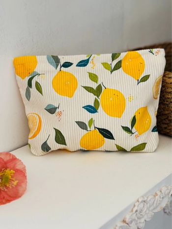 Pochette trousse citrons