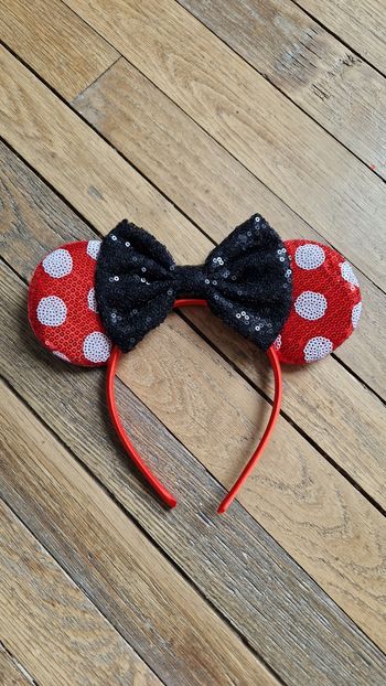 Bandeau cheveux minnie noeud noir thème Disney