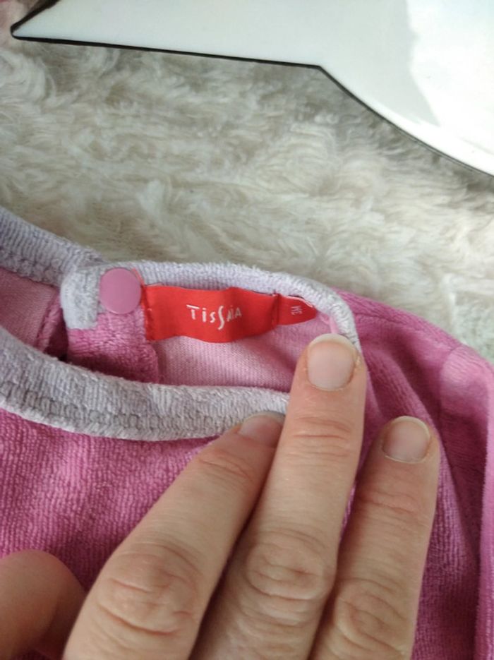 Pyjama grenouillère velours Fille 3 mois Sourinette de lune jolie Tissaia - photo numéro 6