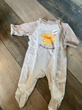 Pyjama léger naissance tigre beige
