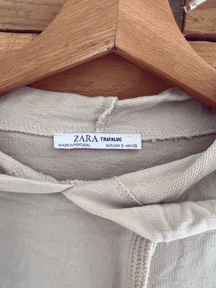 Robe sweat-shirt beige Zara femme - photo numéro 4