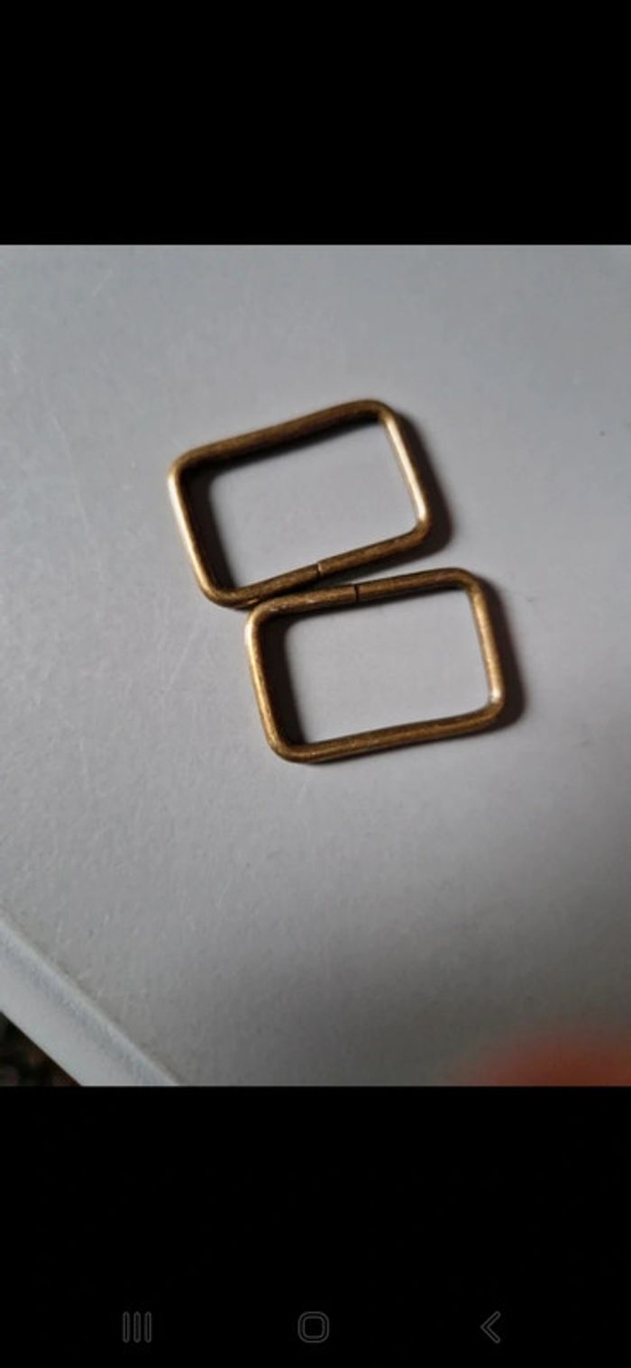 Lot de deux attaches sangles sac main doré
