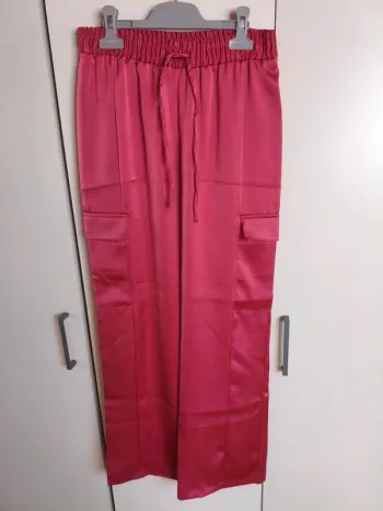 Pantalon rose satin
