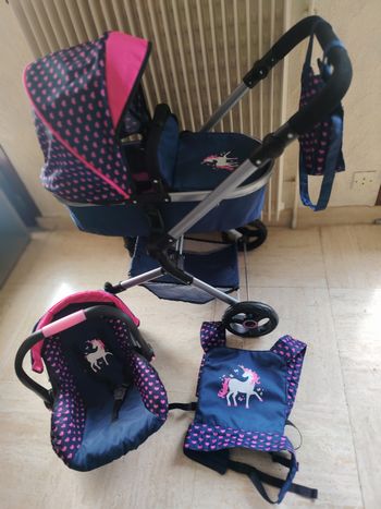 Landau poussette néo Licorne, cosy, sac à manger, porte bébé