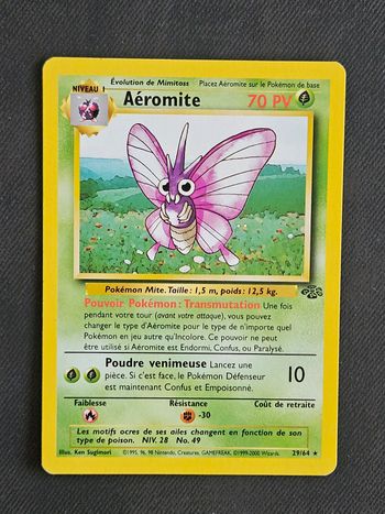 Carte Pokemon Aéromite Jungle 29/64