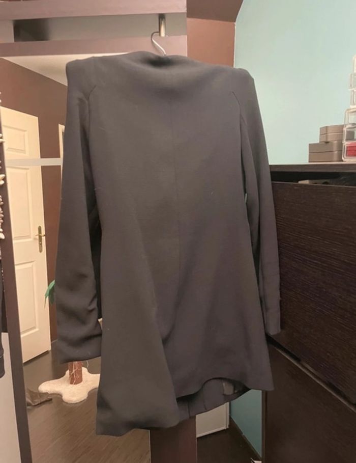 Élégante Veste Blazer Longue Noire Lulu Love - Taille S - photo numéro 4