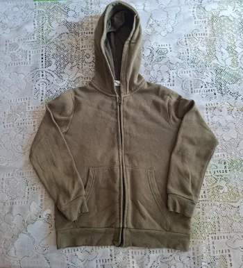 Gilet à capuche H&M garçon 6-8 ans- kaki zippée - en très bon état