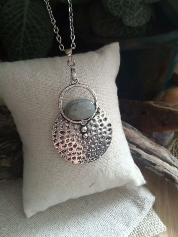 Collier berbère avec pierre de labradorite naturelle - photo numéro 4