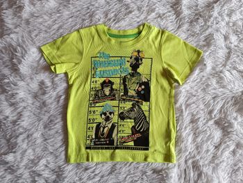 Tshirt vert fluo " the unusual suspects " T. 98 cm Palomino