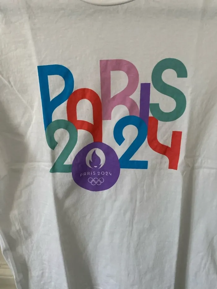 T-shirt blanc Paris 2024 - photo numéro 2
