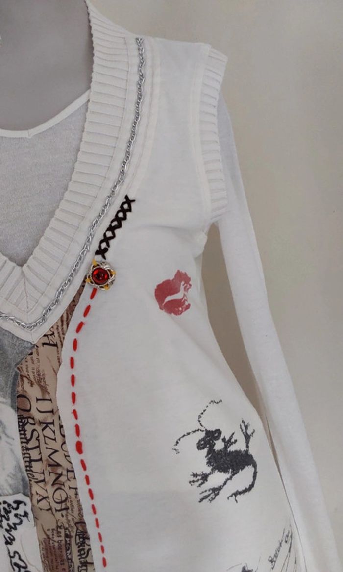 Ensemble débardeur et pull fin en voile Remake T Unique idéal du 36 au 40 - photo numéro 5