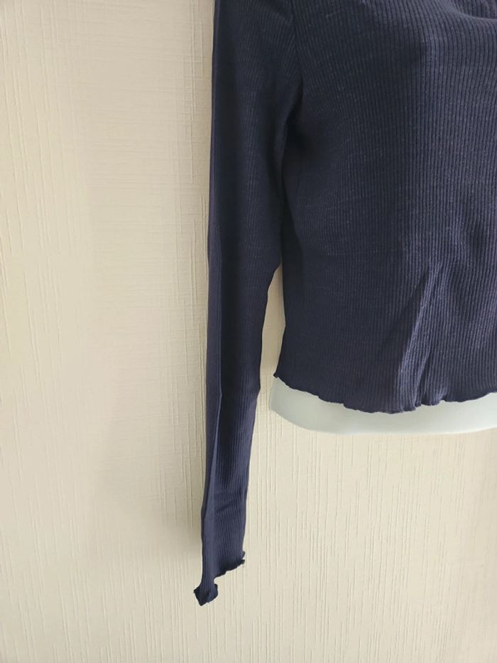 Tee-shirt court bleu marine S - photo numéro 5