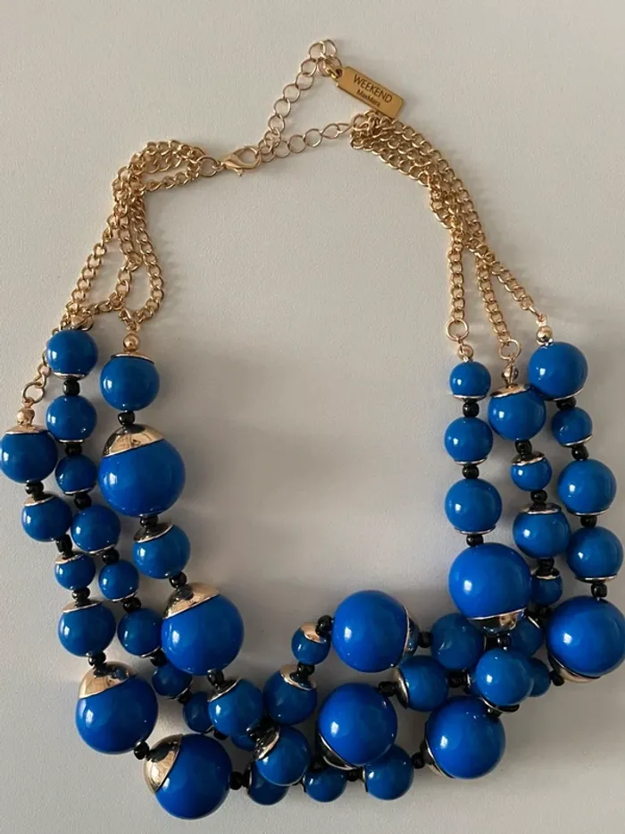 Collier perles bleu royal Week-end Max Mara - photo numéro 8