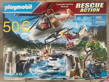 Playmobil Rescue Action - Unité de secouristes avec hélicoptère (70663)