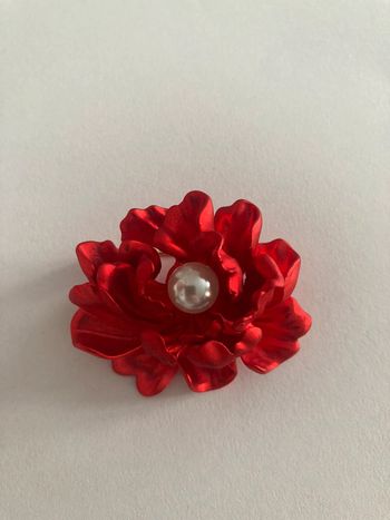 Broche fleur de pivoine