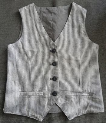 Gilet de cérémonie baptêmes mariage réversible 8ans