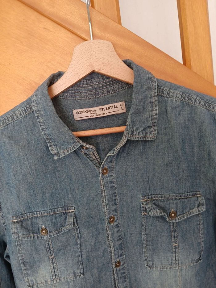 Chemise jeans pour homme Taille L 🌿🌈 - photo numéro 2