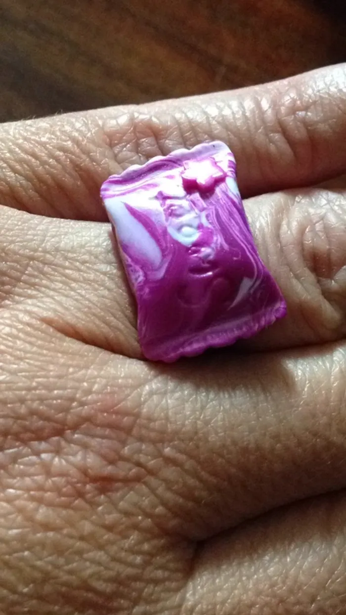 Bague rose fait main - photo numéro 3