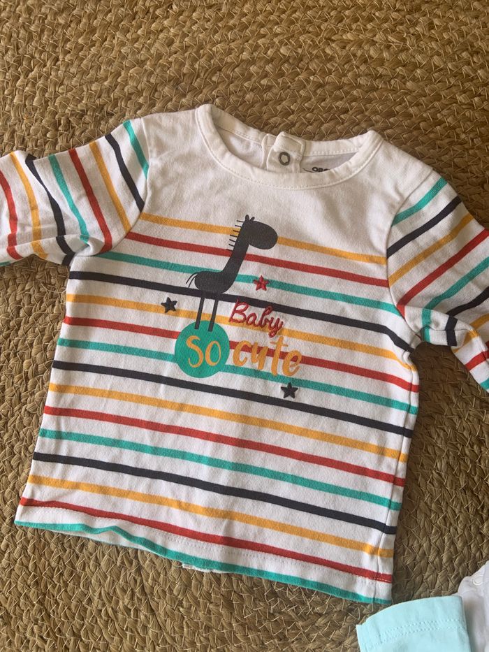 Lot de 5 tshirts manches longues taille 3 mois - photo numéro 6