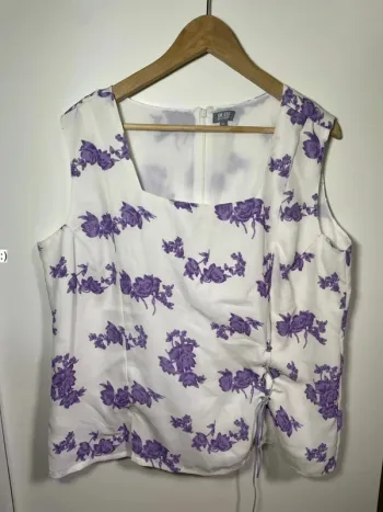 Blouse doublée légère femme taille 46/ bleu bonheur