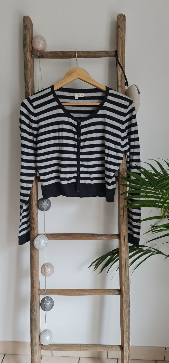 Boléro taille 42 XL rayé