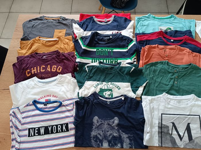 Lot tee shirts manches longues garçon 10 ans