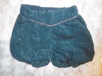 short ballon bleu velours