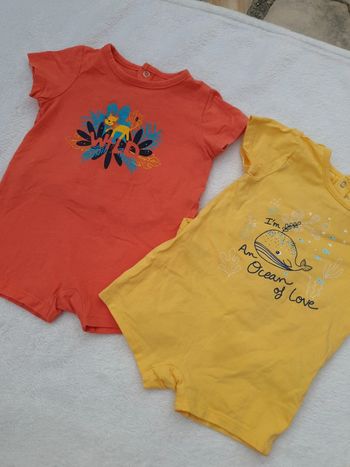 Lot 2 barboteuses été