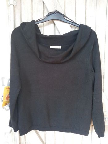 Pull col rond effet col boule taille 36