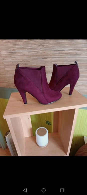 Bottine bordeaux