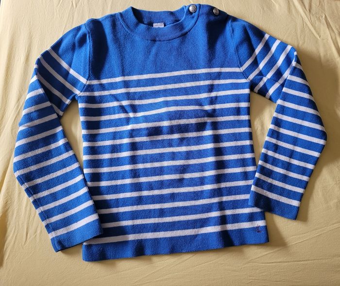 marinière petit bateau petit 12ans bleu et blanc  (10e)