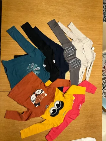 Lot de 9 tee shirt longues manches