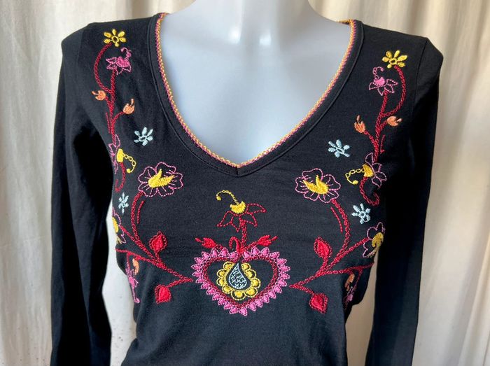 Blouse broderies Whimsigoth Witchy vintage Whimsy - Taille S/M - photo numéro 2