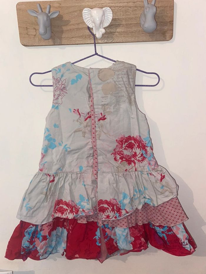 Magnifique robe rare à volants doublée mousseline, 18 mois, Kenzo. - photo numéro 4