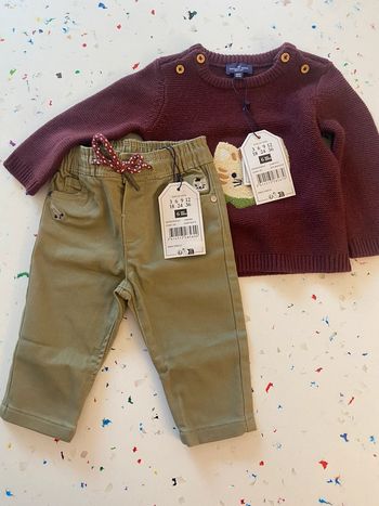 Ensemble pull + pantalon 6 mois Sergent Major neuf avec étiquette collection actuelle