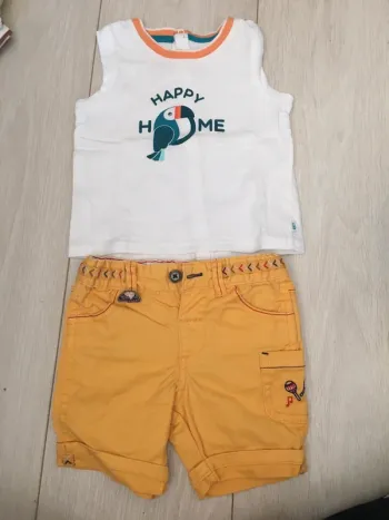 Ensemble short t-shirt 6 mois sergent major