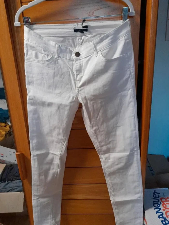 Jean skinny fit blanc kiabi