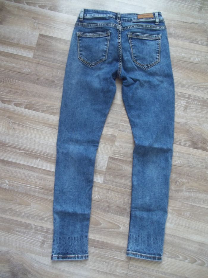 Jean slim bas fleuri Toxik 36 - photo numéro 8
