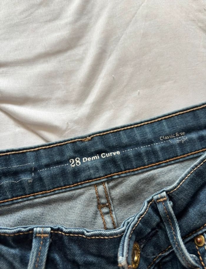 Jean levi’s bleu mi taille haute coupe slim straight droit demi curve taille S/36 L34 femme - photo numéro 11
